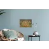 Goud - Boeddha beeld - Spiritueel - Meditatie Muursticker klein -plant