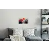 Rode zon - Rivier - brug - Bomen Muursticker klein -slaapkamer
