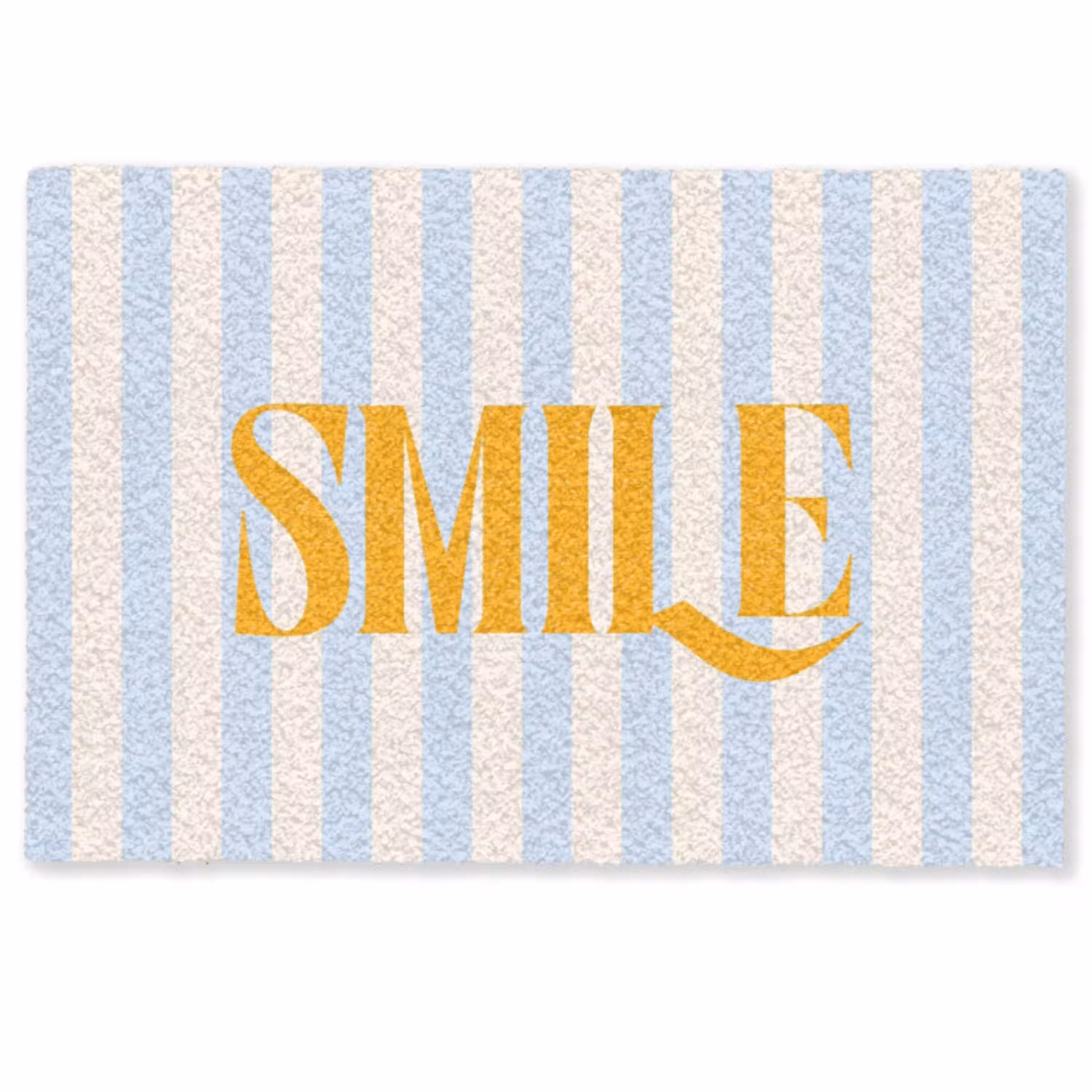 Oranje - Blauw - Strepen - Smile Deurmat klein -zkaufland3d