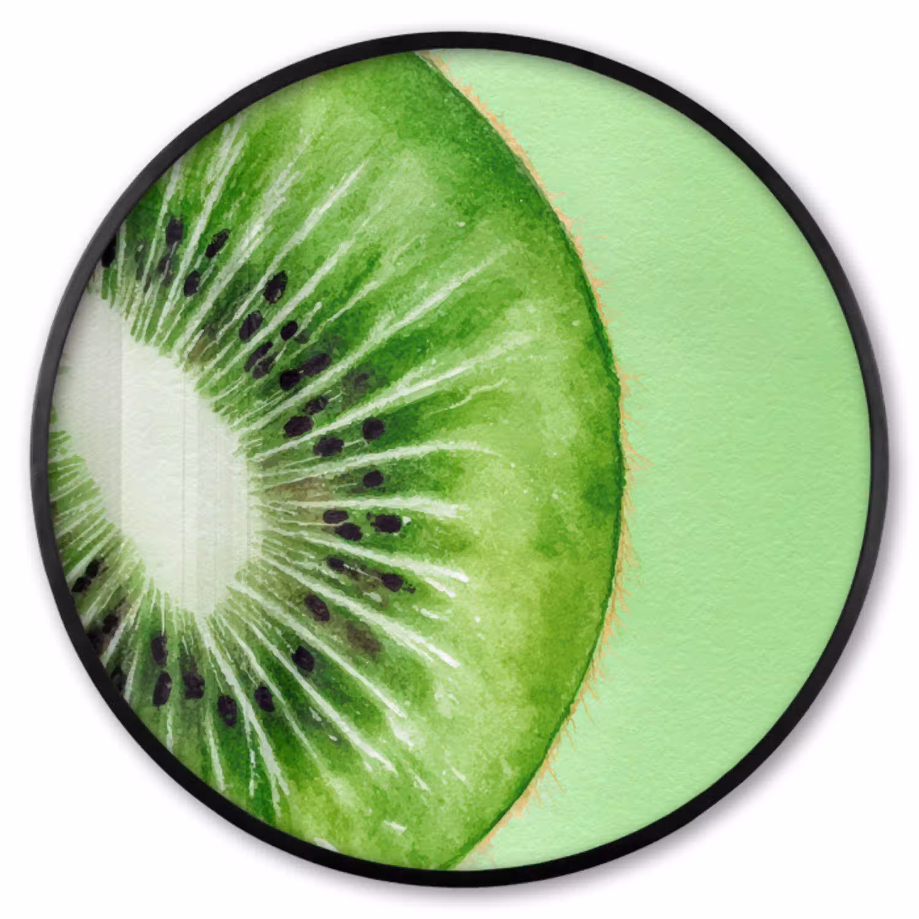 Kiwi - Groen - Fris Fotolijst rond zonder passe partout middel -3d