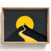 Zon - Heuvel - Pad - Geel Dienblad Rechthoek middel -z3d_shopping