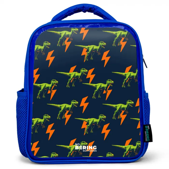 Dinos - Bliksem - Dieren - Blauw Kinderrugzak - Blauw middel -3d
