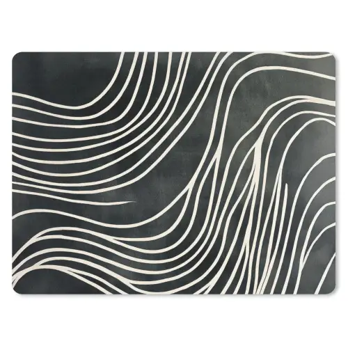 Lijnen - Patroon - Abstract - Wit muismat rubber klein -3d