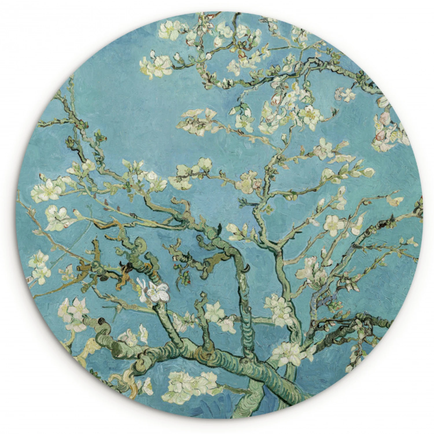 Amandelbloesem KitchenYeah - Keuken - Wandcirkel Forex klein -3d