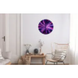 Lichtsnelheid - Ruimte - Roze - Paars Wandcirkel aluminium klein -woonkamer