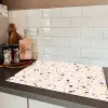 Terrazzo -  Patroon - Kleurrijk - Indigo Inductie beschermer vinyl 3mm klein 276 -sfeer3
