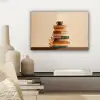 Boeken - Toren - Koffie - Beige canvas 2cm klein -sfeer6