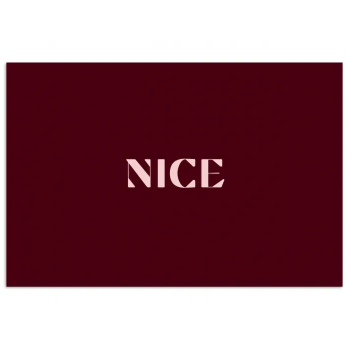Nice - Bordeaux - Roze poster papier klein -3d