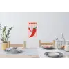 Pittig - Pepers - Rood Muursticker klein -eettafel