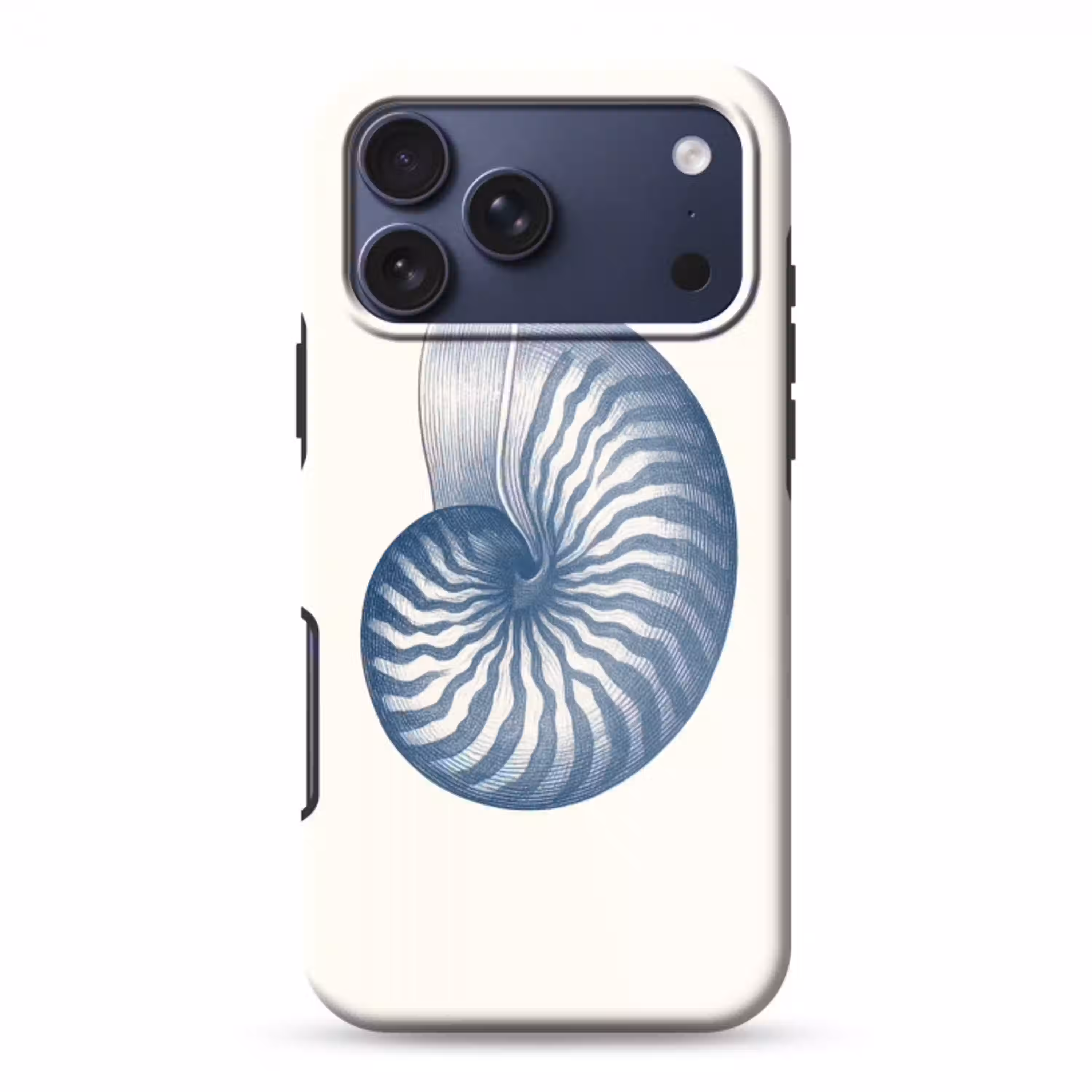 Blauw - Schelp - Spiraal Toughcase MagSafe Apple iPhone 17 Pro Max klein -3d