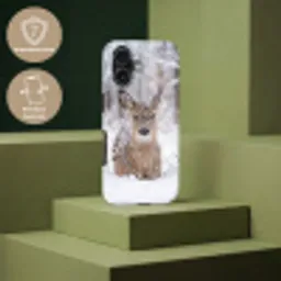 Hert - Sneeuw - Bos - Dieren - Vertederend Toughcase MagSafe Apple iPhone 17 klein -USP_PrintM_NL