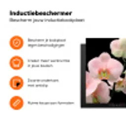 Zachte Roze Orchideeënfluistering Inductie beschermer vinyl 3mm klein -zzzzzzz-td-ups