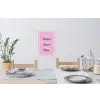 Tekst - Blauw - Keuken - Kader Muursticker klein -eettafel