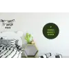 Donkergroen - Quote - Zon - Zomer Wandcirkel aluminium klein -kinderkamer