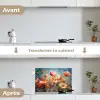 Bloemen - Watercolor - Kunst - Botanisch - Natuur keuken achterwand spatscherm klein -voor_na_FR