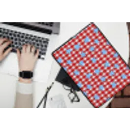 Ruit - Sterren - Rood laptophoes neopreen klein 279 -bureau
