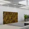 Oranje - Tijger - Zwart - Patroon keuken achterwand spatscherm klein 900 -3d_schuin