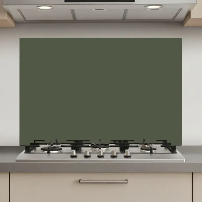 Groen - Effen kleur - Olijfgroen keuken achterwand spatscherm klein 900 -3d_website
