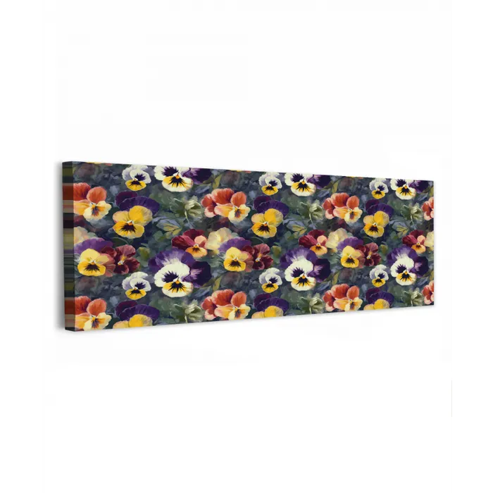 Viooltjes - Paars - Geel - Groen canvas 2cm klein 828 -z3d