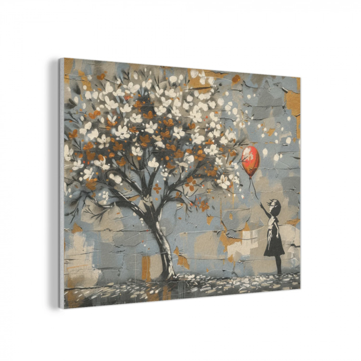 Boom - Graffiti - Banksy Style - Balloon Girl PET vilt klein -3d