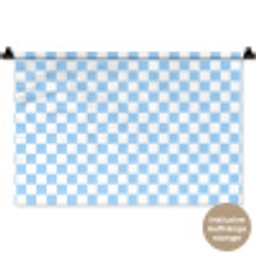 Schaakbord - Klassiek - Blauw Wandkleed katoen klein 269 -t3d_DE