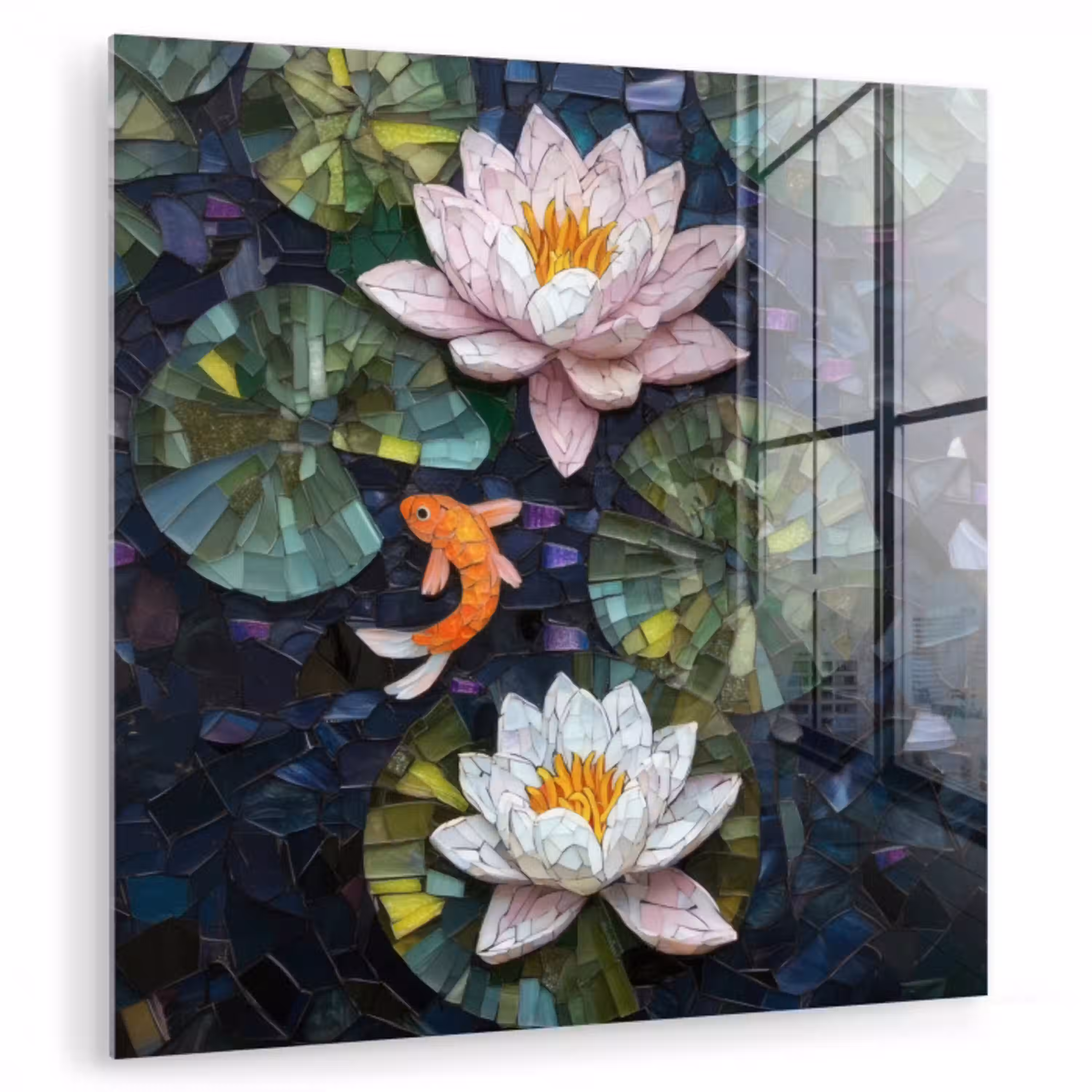 Glasstukjes - Leliebladeren - Vis - Oranje plexiglas 5mm klein -zzzproduct_nieuw