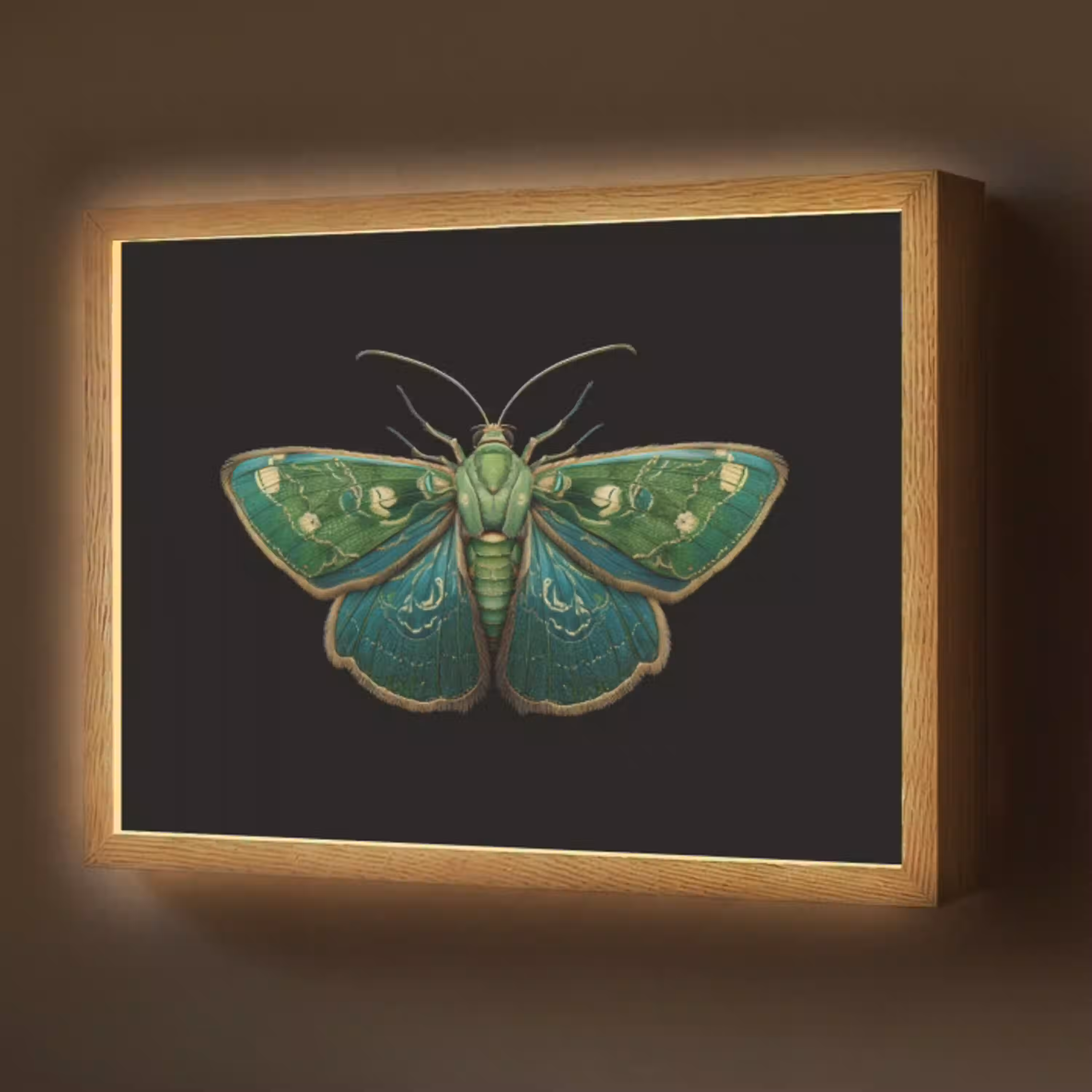 Mot - Levendig - Groen Light Box met batterij (Wandlamp) middel -z3d_website