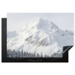 Berg - Sneeuw - Winter - Natuur - Wit Inductie beschermer vinyl 3mm klein -3d