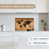 Wereldkaart - Bruin - Kaart keuken achterwand spatscherm klein -sfeer4_FR