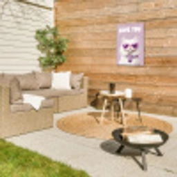 Kat - Love - Paars - Valentijn Tuinposter op houten frame 2 cm dik klein -sfeer2
