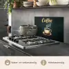 Koffie - Schotel - Koffiebonen - Retro keuken achterwand spatscherm klein -usp_NL