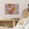 Schilderij - Bloemen - Rustiek - Roze PET vilt klein -sfeer3