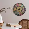 Explosie - Goud - Kleurrijk - Abstract Akoestische PET Vilt - Rond klein -sfeer3