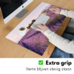 Lavendel - Landschap - Sereen - Paars Muismat XXL klein -sfeer3