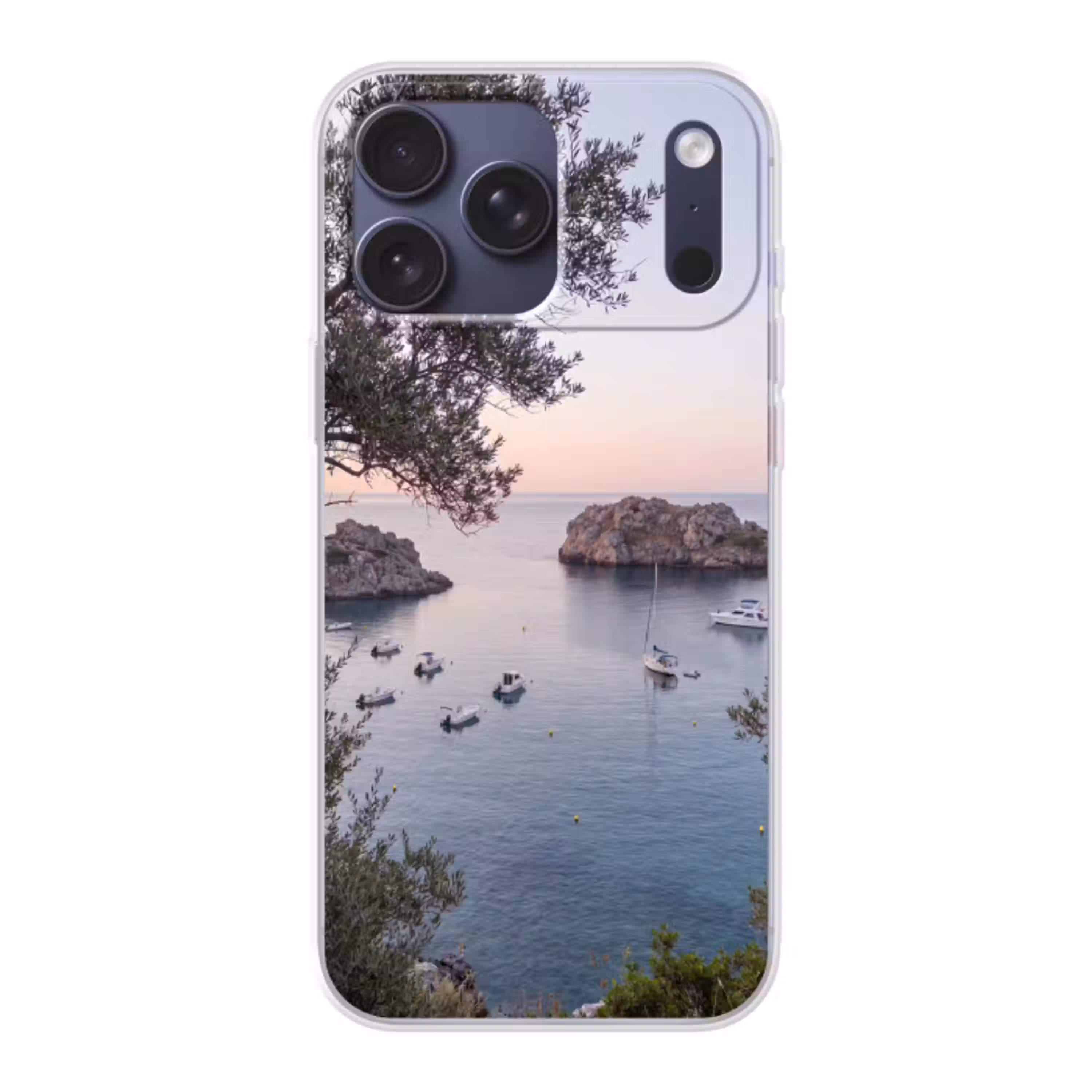 Baai - boten - zonsondergang Telefoonhoesje iPhone 17 Pro Max klein -3d