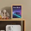 Lichtstralen - Neon - Racewagen - Paars Light Box met kabel (Kinderlampje) klein -sfeer2_kind
