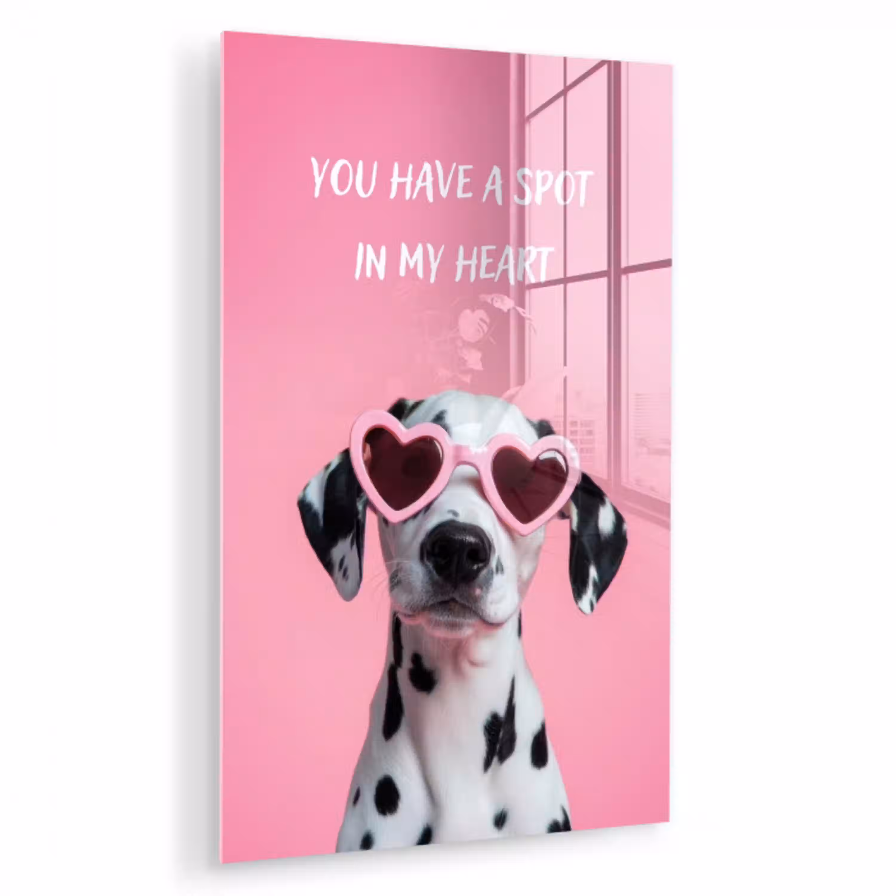 Hartjes - Hond - Valentijn - Roze plexiglas 5mm klein -zzzproduct_nieuw
