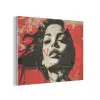 Graffiti - Vrouw - Rood - Street art - Banksy PET vilt klein -3d