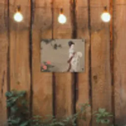 Vrouw - Azië - Kunst - Beige tuinposter los doek klein -sfeer1