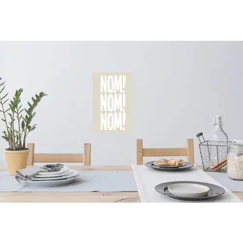 Beige - Vintage - Japandi - Decoratie Muursticker klein -eettafel