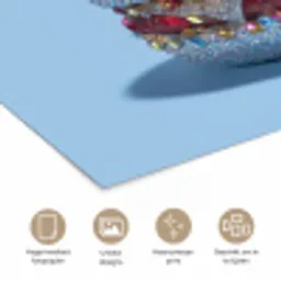 Glitters - Hamburger - Blauw poster papier klein -closeup_NL
