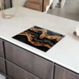 Rivieren van Hout en Hars Inductie beschermer vinyl 3mm groot -sfeer8