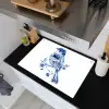 Vogel - Delfts blauw - Illustratie - Bloemen Inductie beschemer met haakjes klein -sfeer1