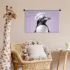 Pinguïn - Koksmuts - Lief - Paars Wandkleed katoen klein -wsfeer5_kind