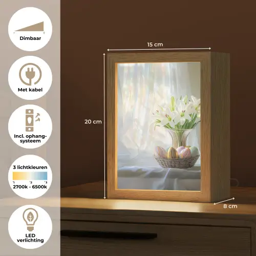 Vaas - Eieren - Bloemen Light Box met kabel (Tafellamp) klein -USP_NL