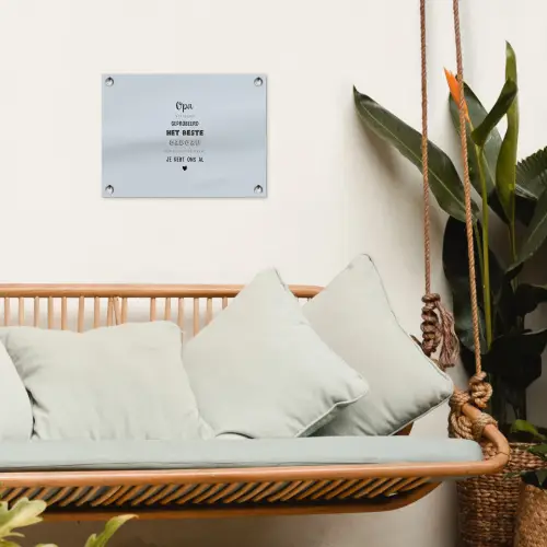 Vaderdag kados - Opa - Spreuken - Het beste cadeau - Quote tuinposter los doek klein -sfeer7