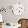 Terrazzo -  Patroon - Zacht - Zwart - Wit Wandcirkel kunststof plaat 5mm dik klein 188 -sfeer4