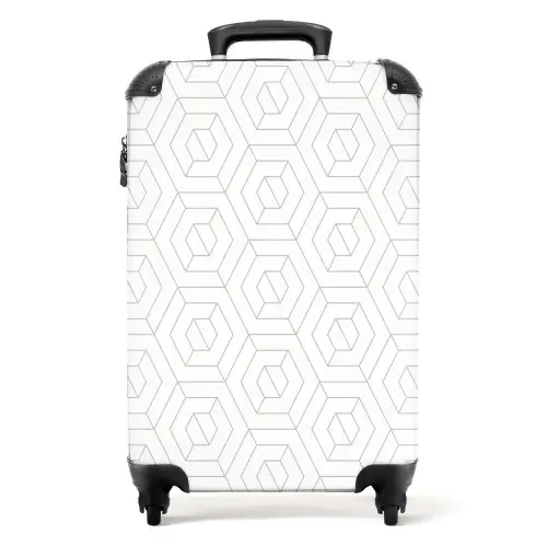 Grafisch - Patroon - Modern NBS - Handbagage koffer - Kinderen Unisex middel 644 -productfoto_recht