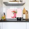 Cowboylaarzen - Roze - Boeket - Bloemen Inductie beschemer met haakjes klein -sfeer2