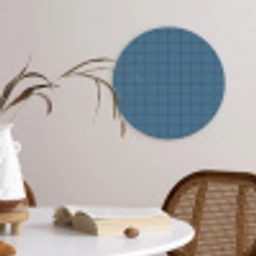 Ruiten - Geometrisch - Blauw Wandcirkel kunststof plaat 5mm dik klein 188 -sfeer4